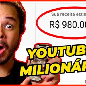 Ele já ganhou quase R$ 1 milhão só com o Adsense do YouTube!