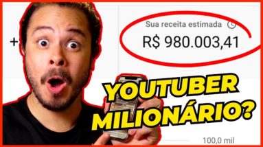 Ele já ganhou quase R$ 1 milhão só com o Adsense do YouTube!