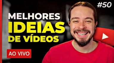 Como ter ideias de vídeos para crescer YouTube | Live aberta p/ perguntas #50