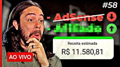 Melhor forma de como ganhar dinheiro no YouTube (R$ 11 mil por mês) | Live #58